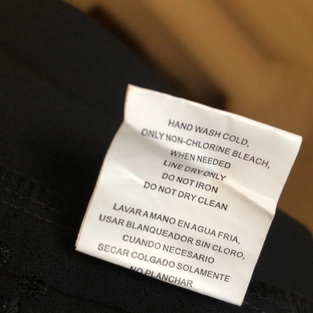Black Embellished Top by hollywould Size L - Picture 10 of 11